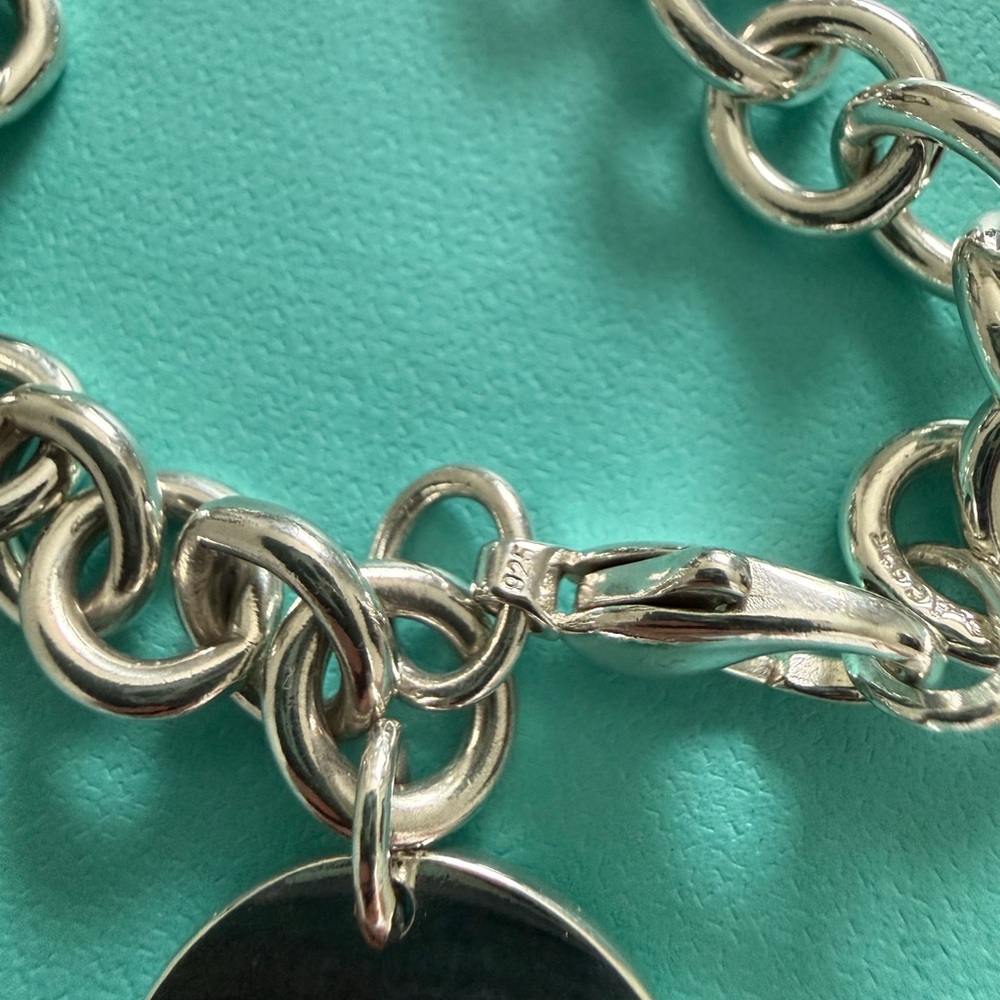 9” LARGE Tiffany & Co. Please Return To Tiffany Round Tag Bracelet - Picture 9 of 14